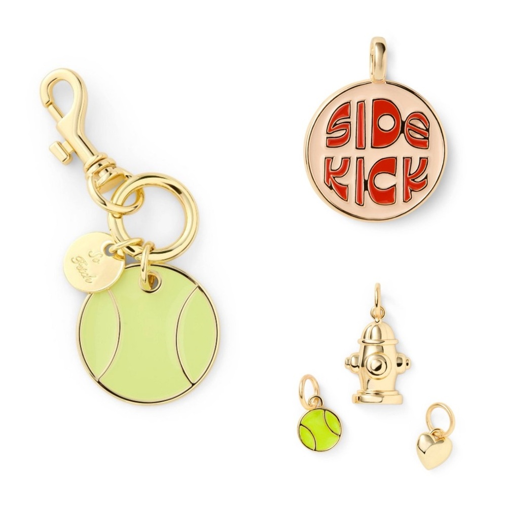 The Cuddle Collab Dog Cat Keychain Tennis Ball Hydrant Heart Side Kick Charm NWT